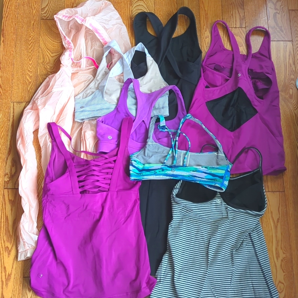 Lot of 8 Lululemon pieces, Mostly Size 6